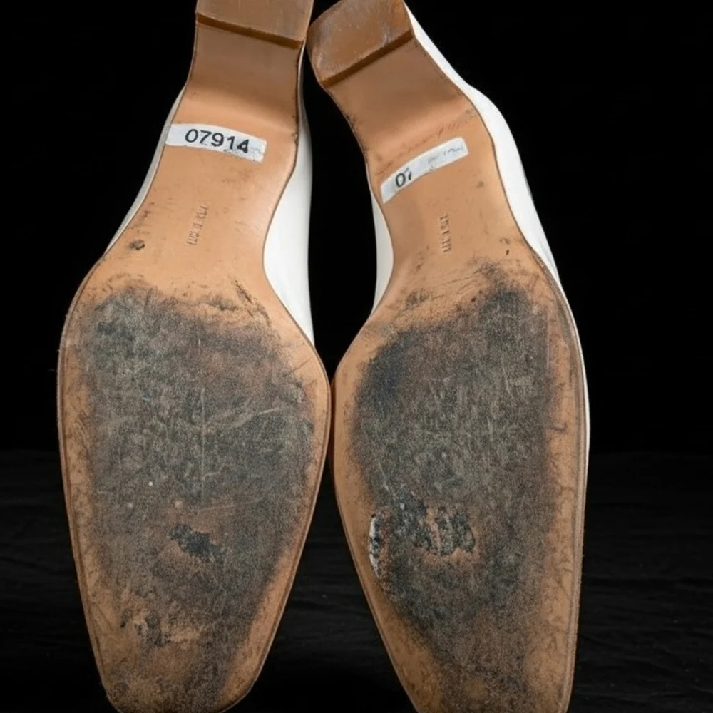 Salvatore Ferragamo Women's Beige Leather Pumps - Picture 8 of 9